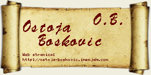 Ostoja Bošković vizit kartica